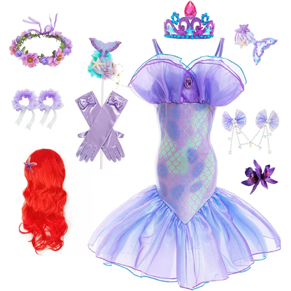 Ariel Dress Mermaid Fantasy Costume Girls Birthday Carnival Party Princess Vestidos Kids Cosplay Halloween Charm Gown - AliExpress 1501 Ariel Dress Mermaid Fantasy Costume Girls Birthday Carnival Party Princess Vestidos Kids Cosplay Halloween Charm Gown - AliExpress 1501