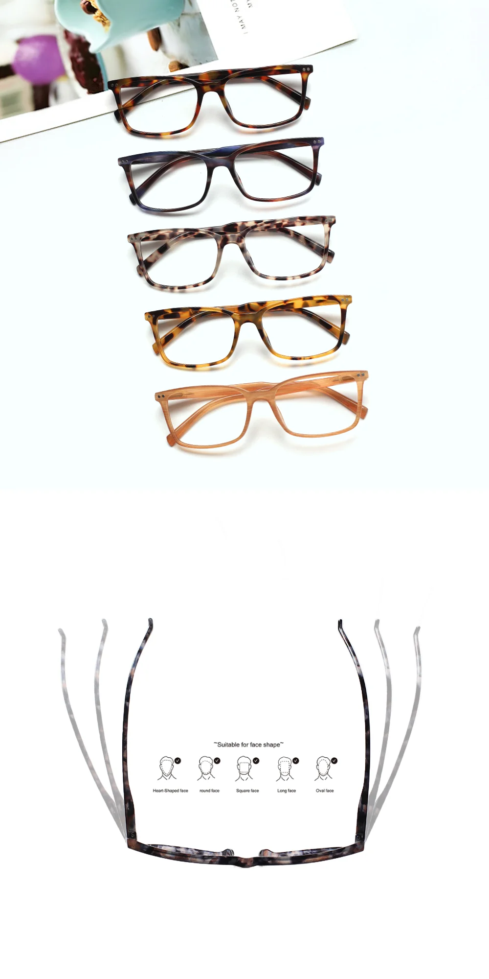 Henotin Bestselling Tortoiseshell Reading Glasses Metal Hinge Men Women HD Reader Eyeglassse Fashion Oval Decorative Eyewear 5