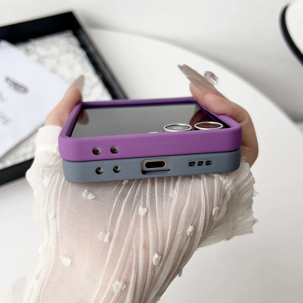 Gradient Liquid Silicone Magnetic Shockproof Phone Case with Wireless Charging Capability