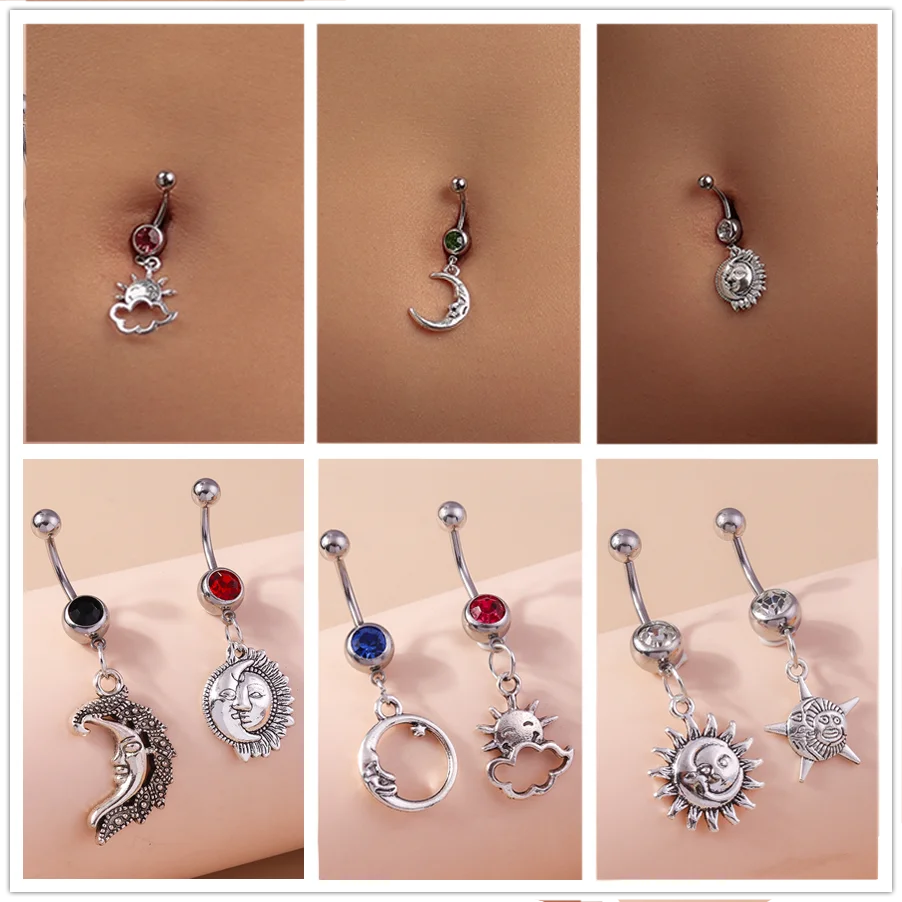 FLEUR NOMBRIL BARRE Haltère Goutte Pendantes Corps Piercing Bague Gift - Foto 13