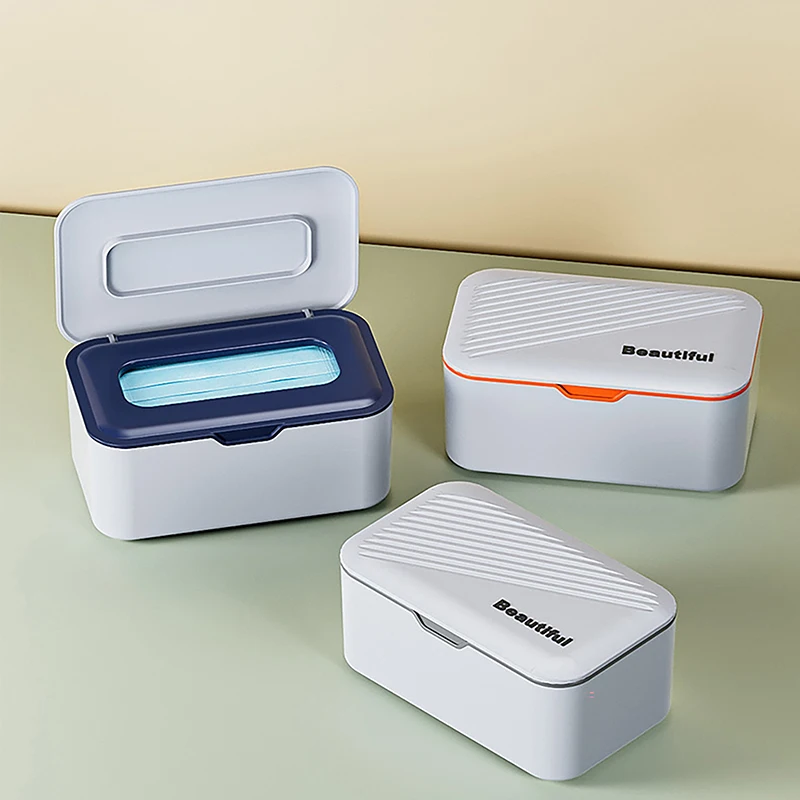 

Wet Tissue Box Desktop Seal Baby Wipes Paper Storage Box Household Plastic Dust-proof With Lid Tissue Box For Home Office Decor