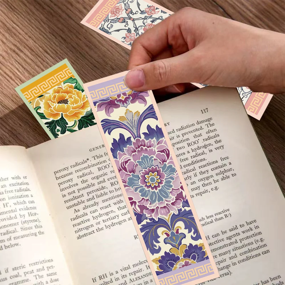 Classical pattern bookmarks 30pcs antique style floral decoration reading books labeling paper card student gift message card