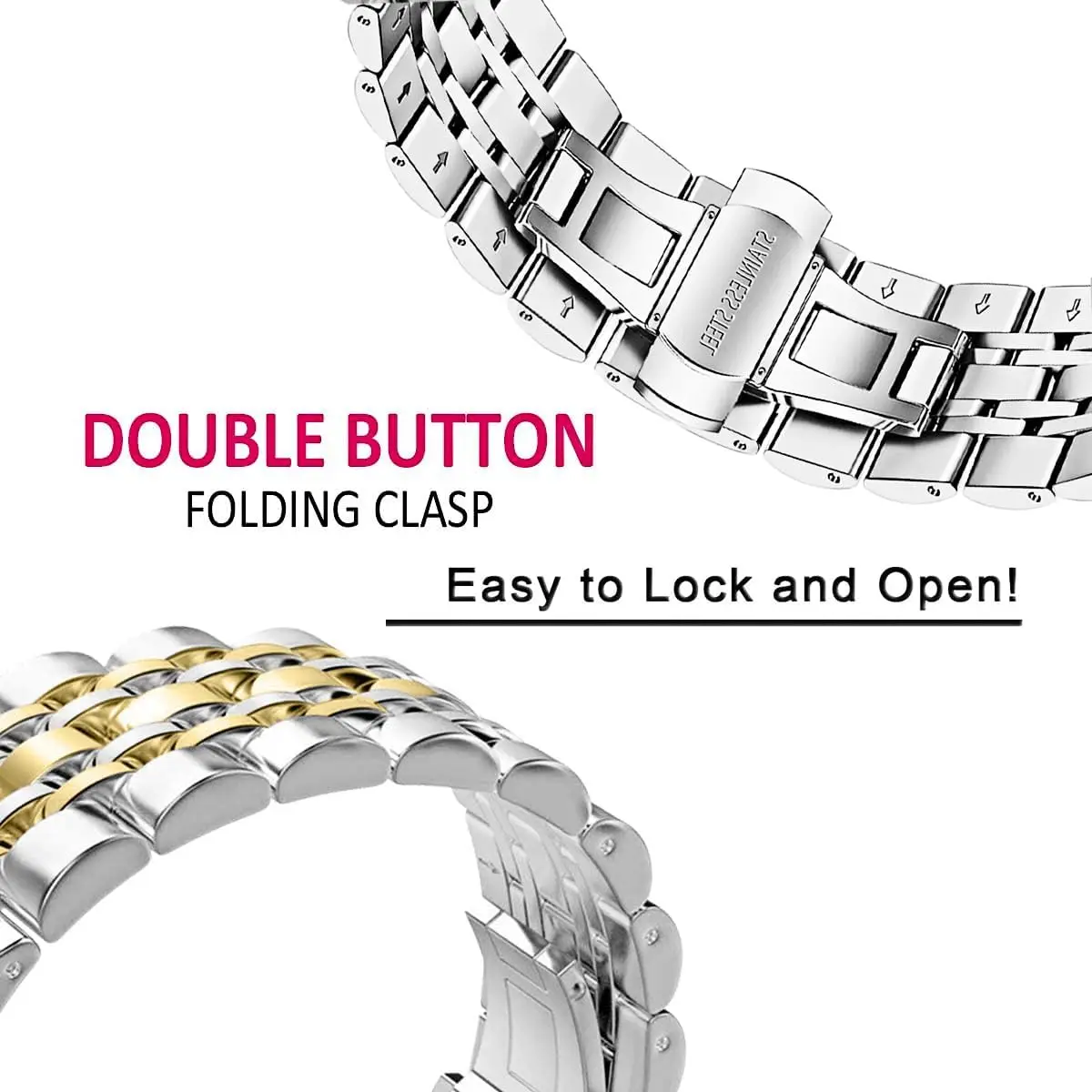 Premium Stainless Steel Metal Bracelet Wristband