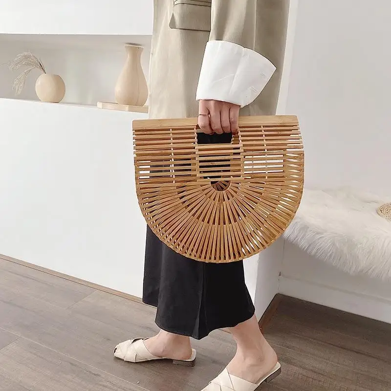 

Elegant Female Weave Tote bag 2022 Fashion Women's Designer Handbag Large Saddle bag Straw Beach Travel bag