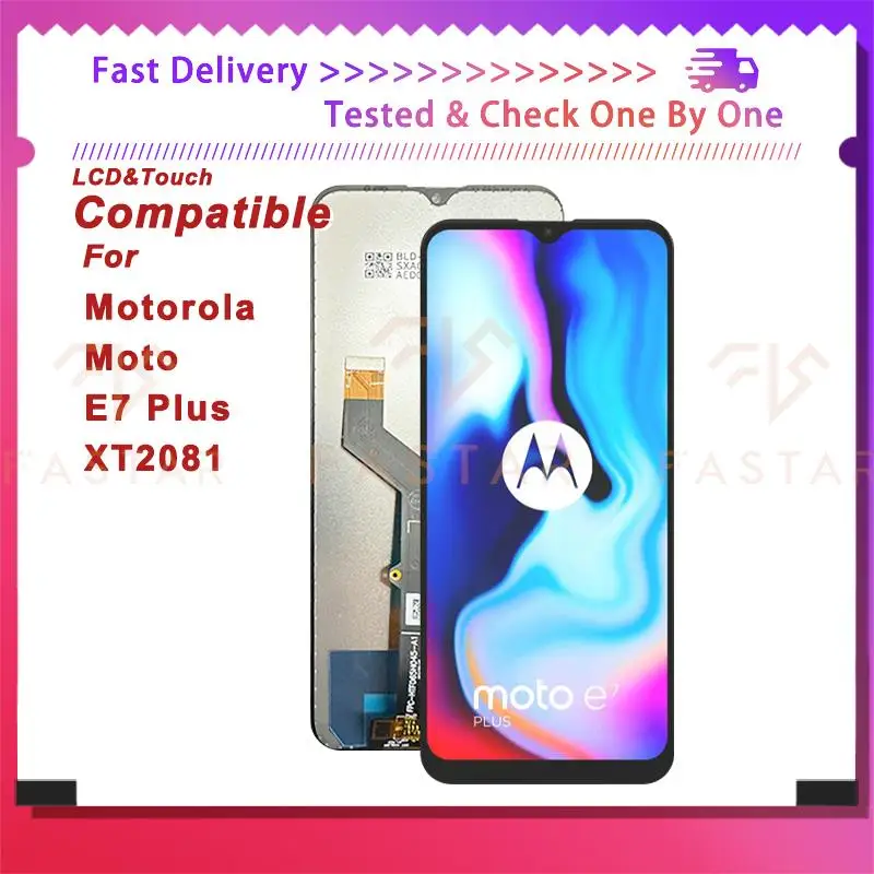 

ЖК-дисплей 6,5 "для Motorola Moto E7 Plus XT2081, сенсорный дигитайзер в сборе, сменный экран для телефона Moto E7 Plus, ЖК-дисплей