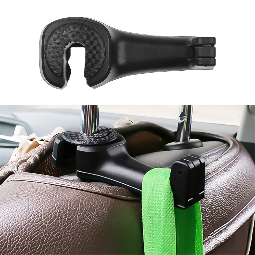 Car Headrest Hook 2 In 1 Multifunction Clips Phone Holder Seat Back