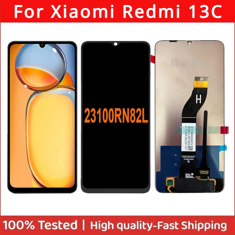 

IPS 6.74'' For Xiaomi Redmi 13C 4G 5G 23100RN82L 23106RN0DA LCD Display Touch Screen Digitizer Assembly Parts