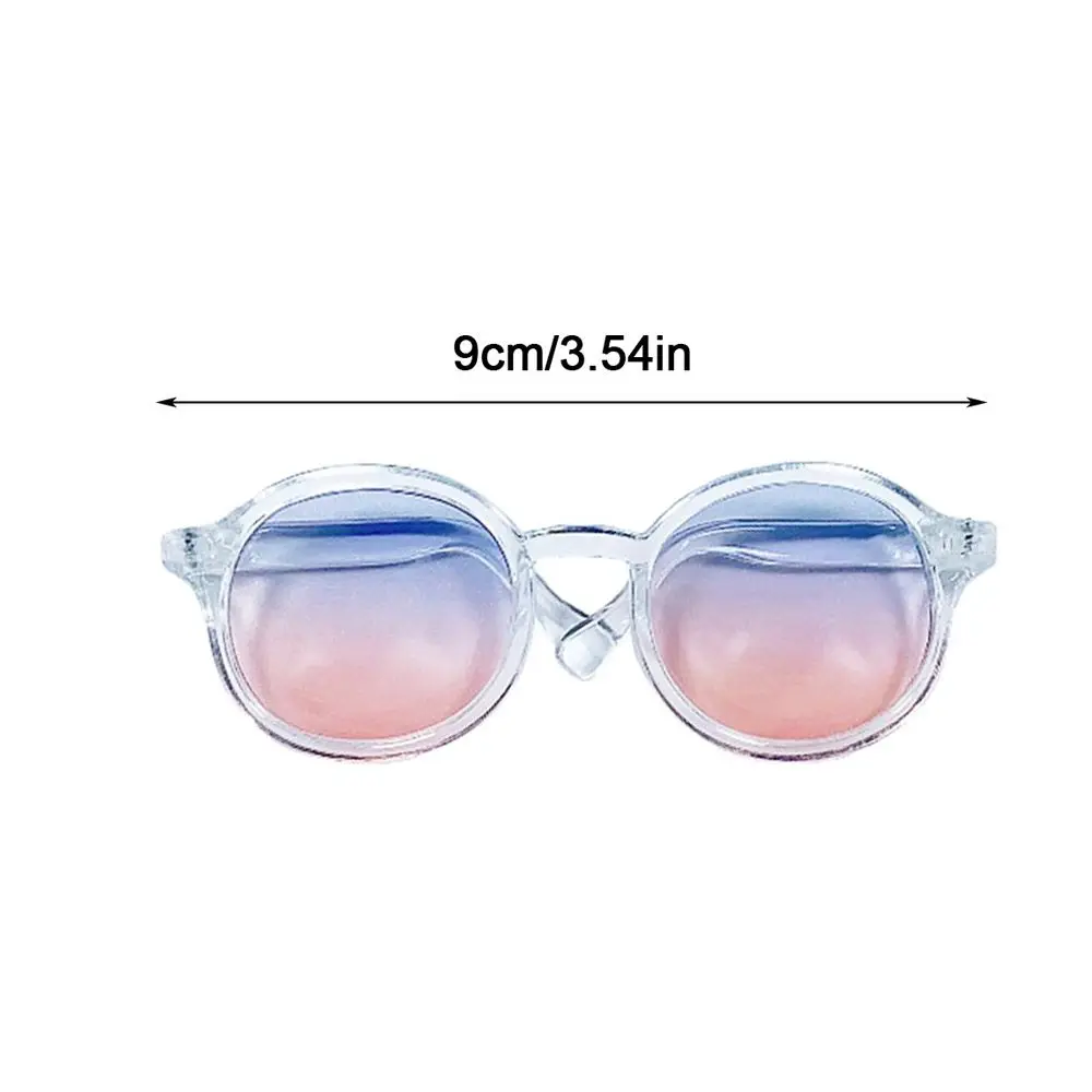 Colorful Glass Doll Accessories Round Glasses Decorations