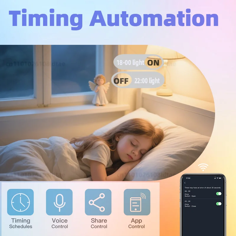 WiFi Smart LED Bulb - Dimmable E27 LED Light with Alexa & Google Voice Control