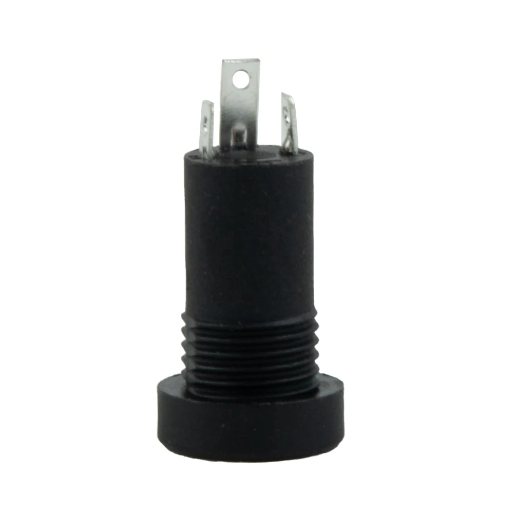 

2 Pcs 3.5mm Audio High Quality Jacks Aux Socket Stereo 3 Pole Stereo Solder Panel Mount Connector Adapter Black