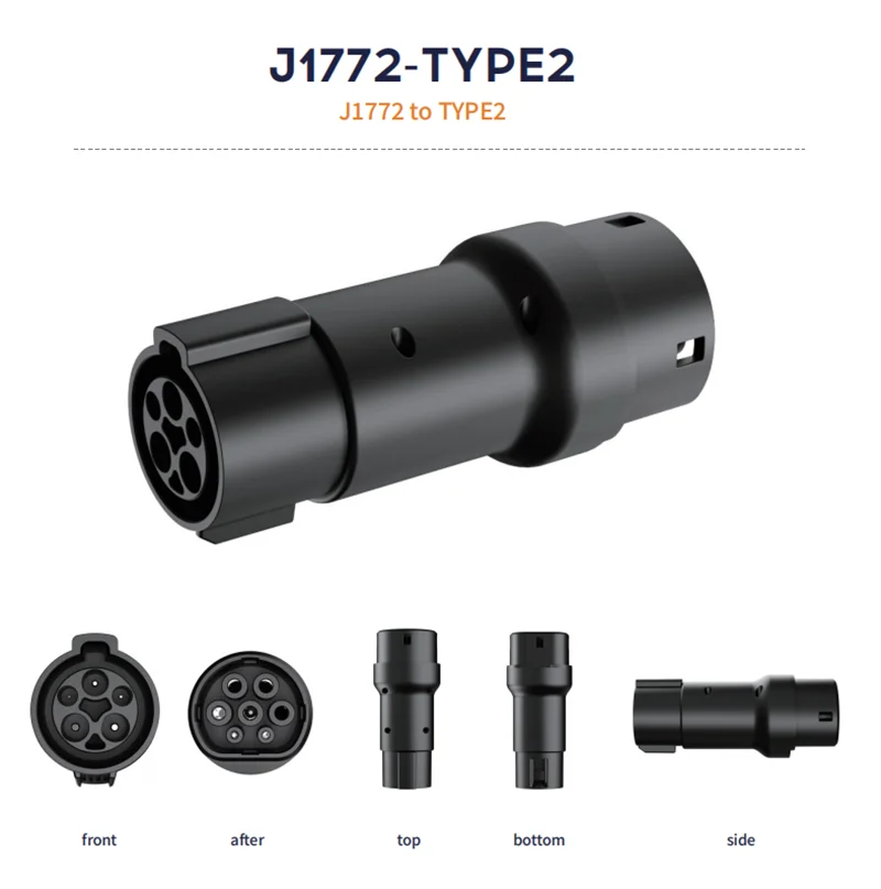Type1 to Type2 EV Charger Adapter 32A 7.2kw EV Charger Connector SAE ...