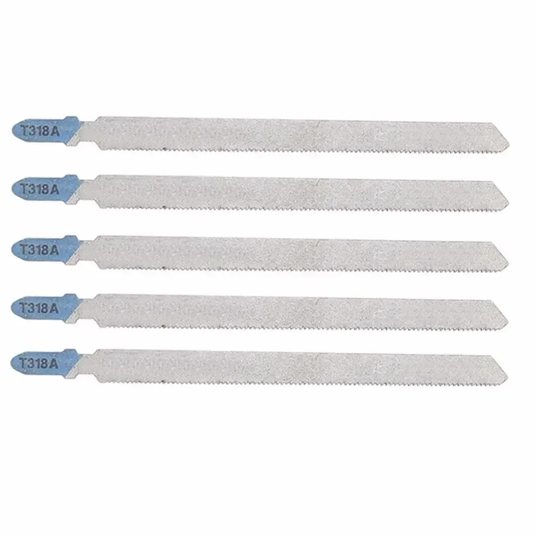5Pcs T318A HCS Jigsaw Blades Fast Cutting Tools For PVC Fibreboard Woodworking