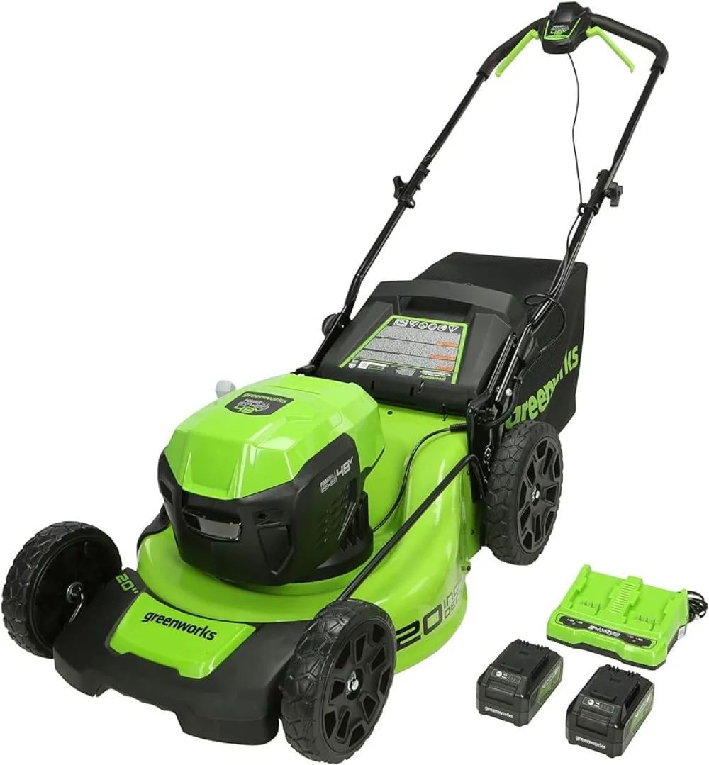 

48V (2 X 24V) 20" Brushless Cordless (Push) Lawn Mower (LED Headlight), (2) 4.0Ah Batteries and Dual Port Rapid Charger Included