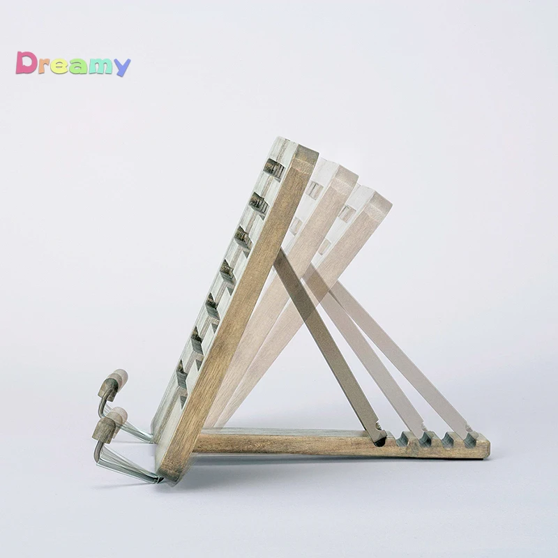 Raymay-골동품 책꽂이, 우디 책꽂이 조정 가능한 목제 책 정제 대 고대 색깔 접을 수 있는 각, 사무용품