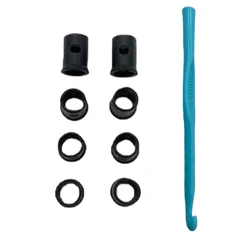 8 - Piece High - Silicone Padel Vibration Dampeners with Ease Vibe Technology (BLACK)