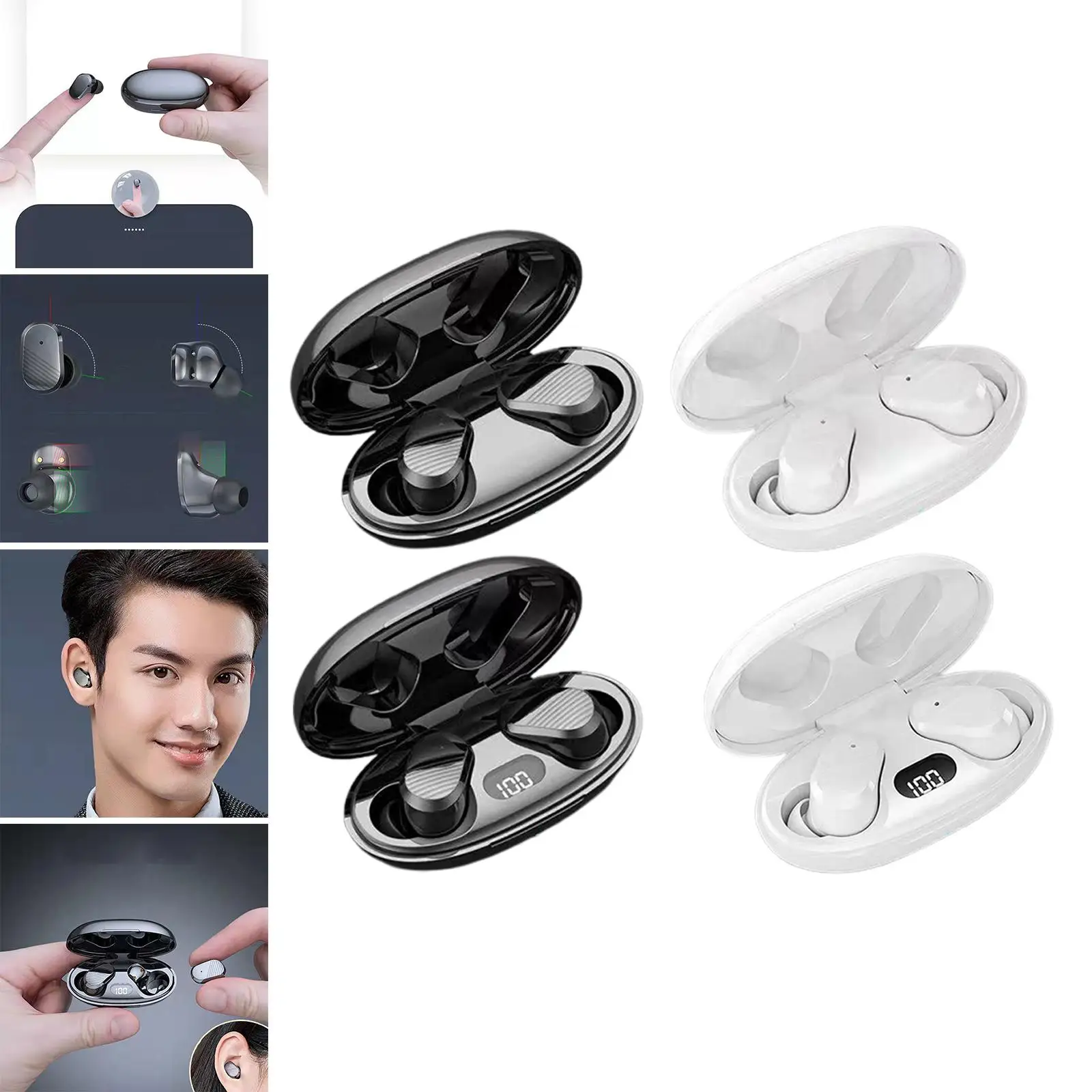 경량 스포츠 이어폰, 소음 제거, 고충실도, 마이크 포함, 땀 방지 이어폰, 운동용 헤드폰