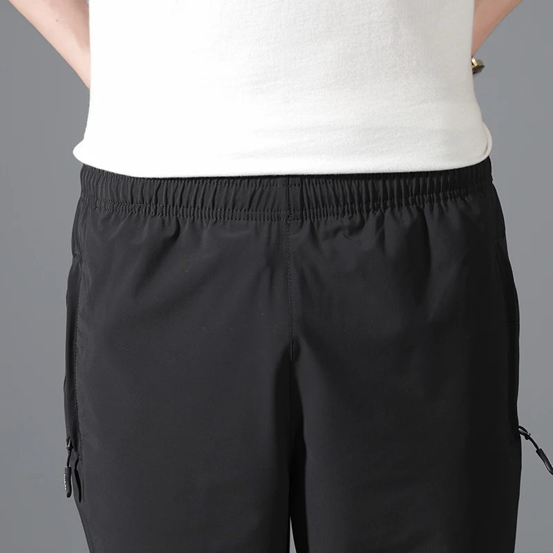 New Men'S Summer Versatile Thin Running Ice Silk Sports Shorts Youth Casual Loose Quick Drying And Breathable 5-Point Pants