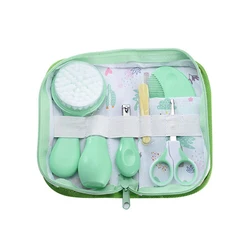 Deluxe Baby Care Kit with Storage Bag - Essential Newborn Grooming & Healthcare Set (Green A)