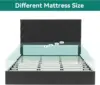 YITAHOME King Velvet Bed Frame, 53" Tall Headboard, 2 USB C/A, Button Tufted, No Box Spring, Noise-Free, Black 6