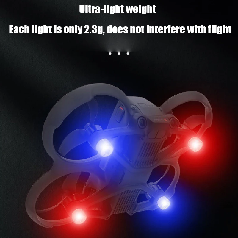 Drone Accessories For DJI Avata 2 Night Flying Signal Strobe LED Flash Lights 4pcs