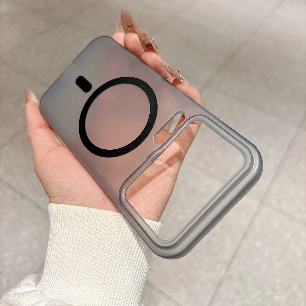 Luxury Magnetic Ultra-Thin Matte Translucent Silicone Case