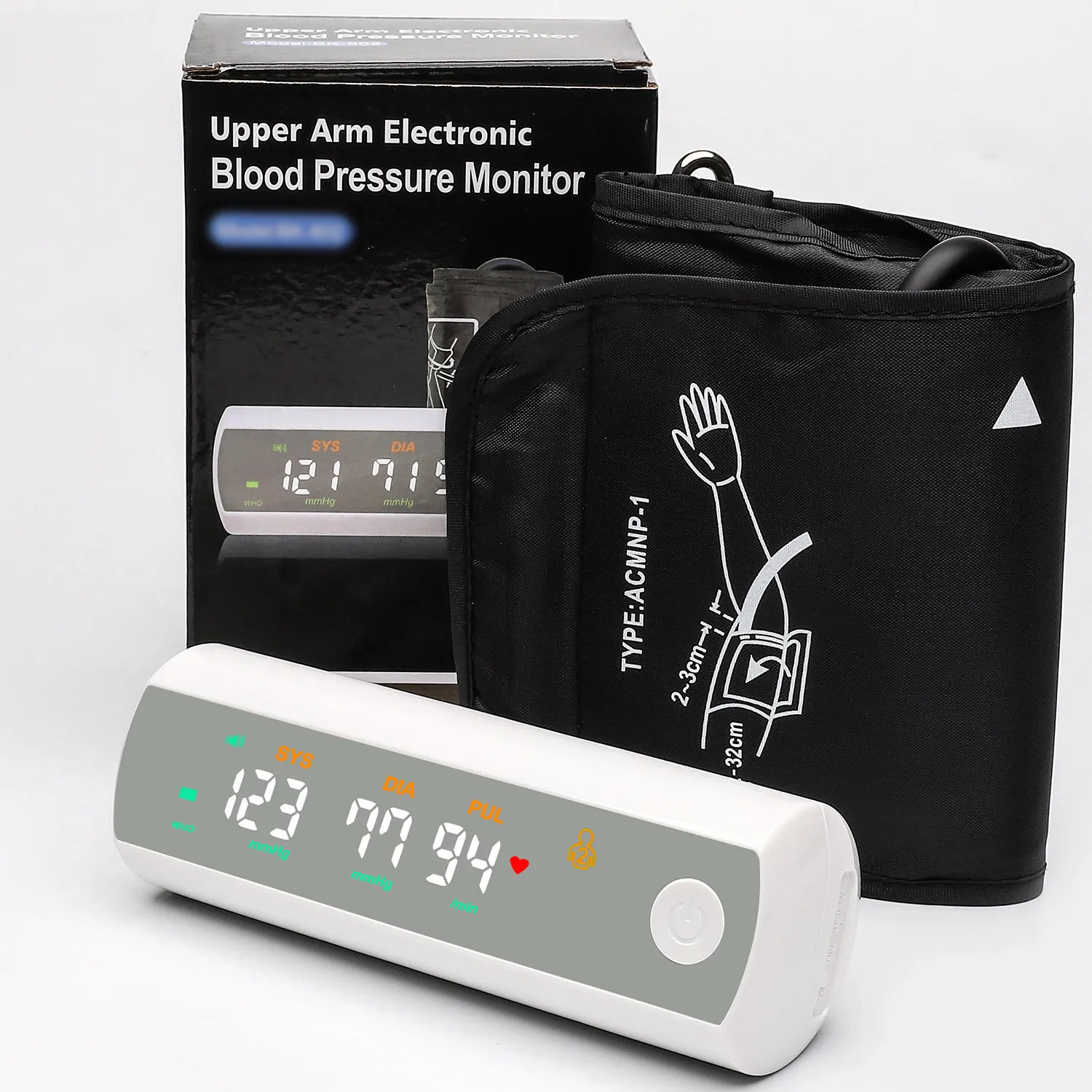 Medical BP monitors tensiometer upper arm cuff blood pressure monitor electronic digital sphygmomanometer LED touch English voic