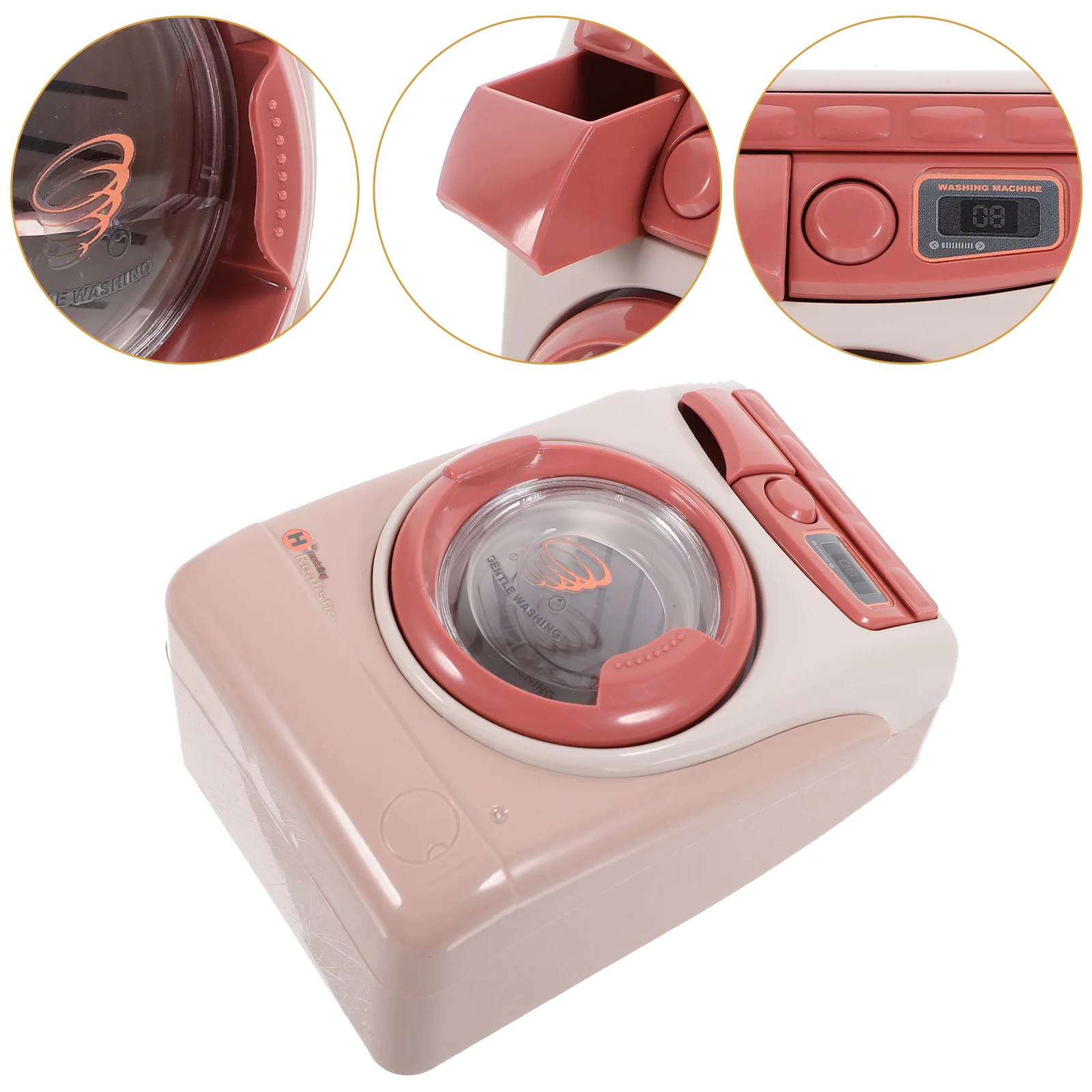 Play House Washing Machine Small Toy Without Toys Kids Early Educational Plastic Plaything Portable