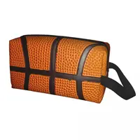 Custom Basketball Pattern Toiletry Bag Women Sport Cosmetic Makeup Organizer Ladies Beauty Storage Dopp Kit Box 1