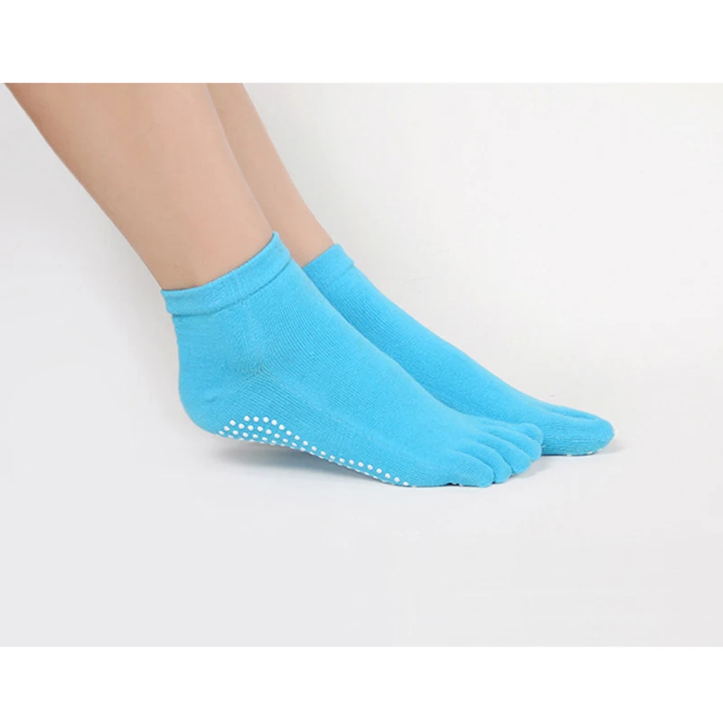 New Brand Enjoy Yoga Skidproof 5 Toe Socks Cotton winter women Calcetines 7 colors Gym Sport Exercise