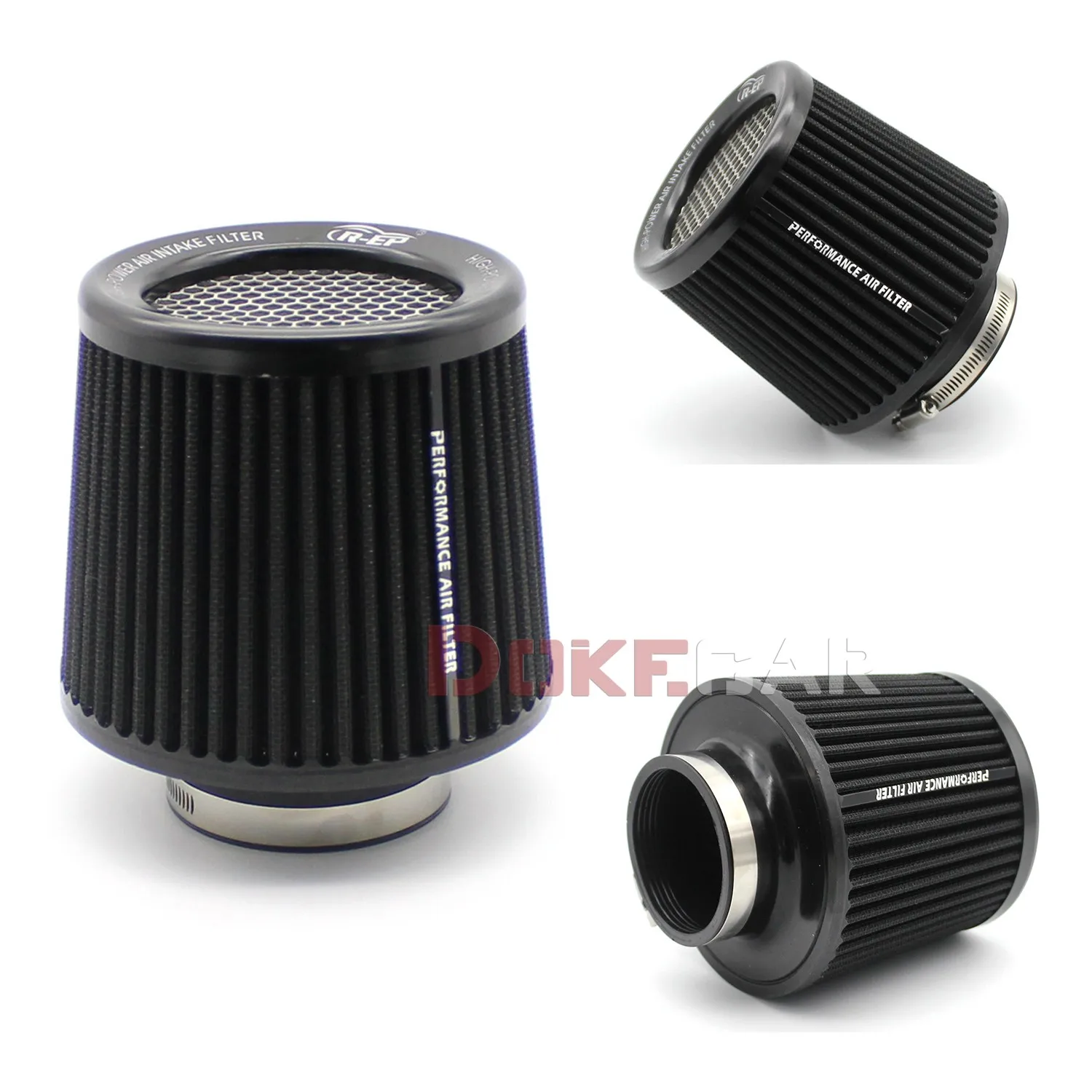Universal High Flow Cold Cone Air Intake Filter for Racing Sport Car Engine 2.5/3/3.5/4inch