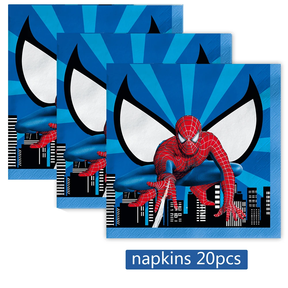 Spider Man Birthday Theme Party Decoration Tableware Range Banner