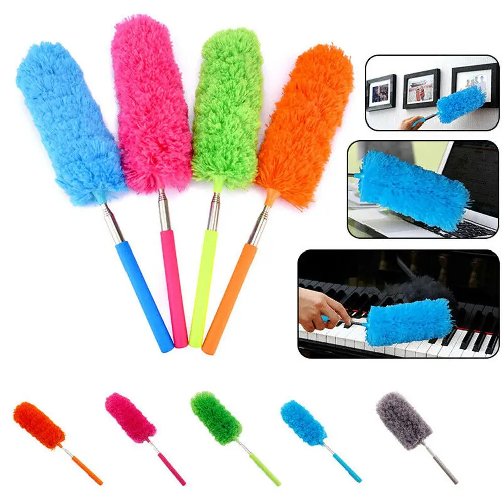 Feather Duster Telescopic Duster Brush Long Telescopic Feather Duster Magic Static Brush 80cm Extendable Portable Mini Durable Washable
