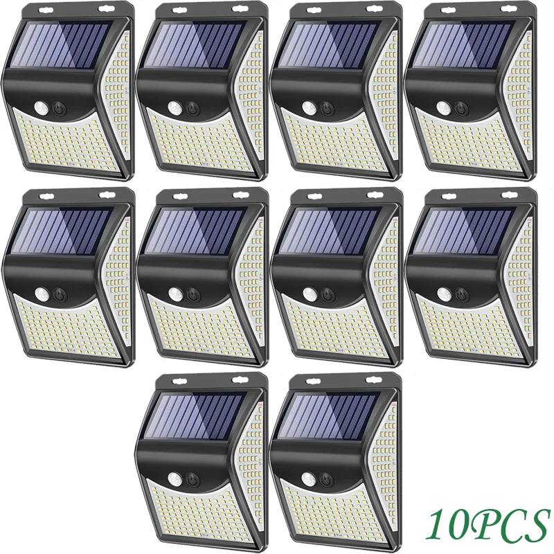 Solar Security Lights Outdoor 244 LED 4 Mode Solar Motion Sensor Wall Lamp Waterproof Solar Powered Street Light for Garden Yard solar powered fairy lights Solar Lamps