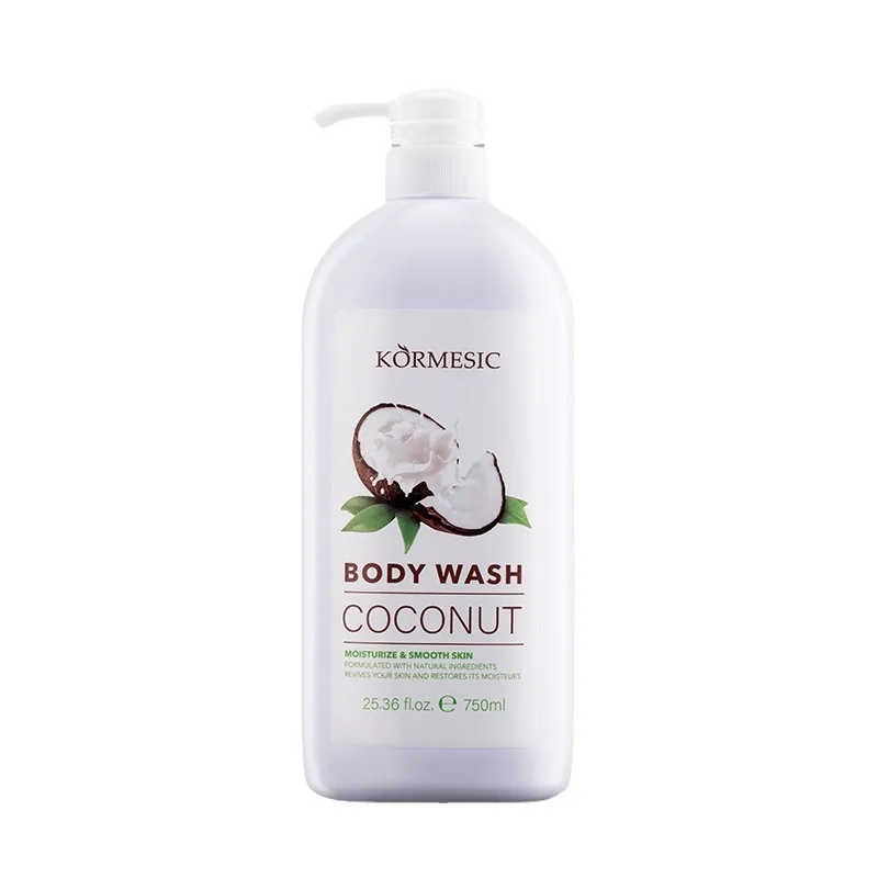 750ml Coconut shower gel moisturizing hydrating nourishing skin eliminating bacteria cleansing skin care
