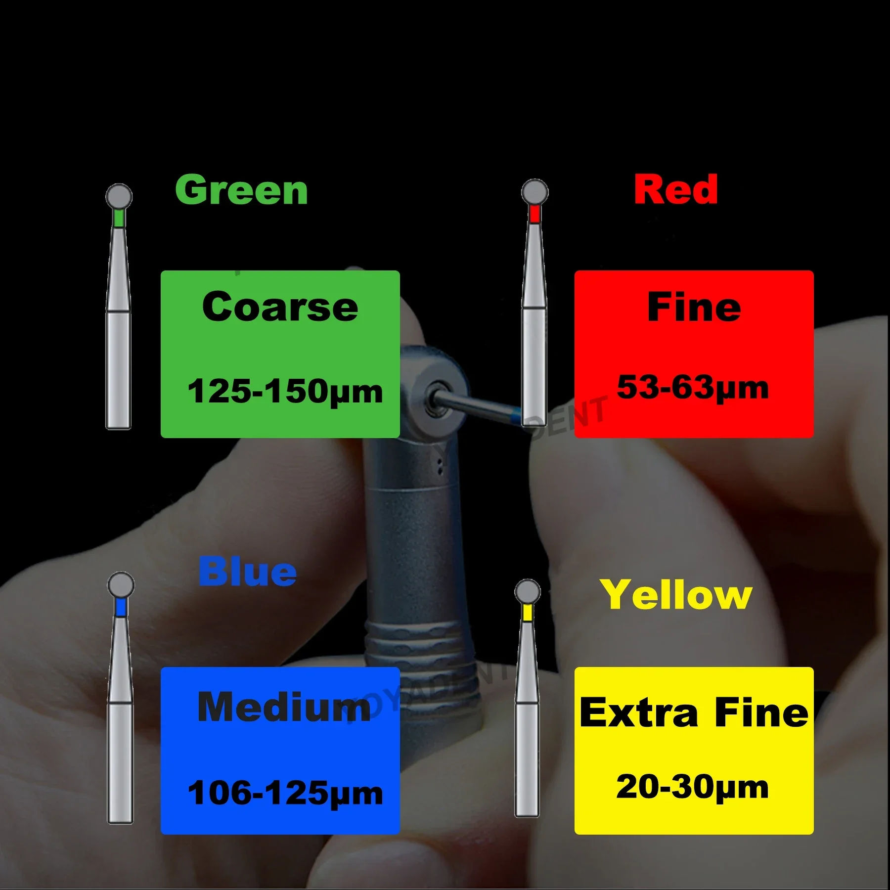 Dental Bur Diamond Burs Taper Round End TR Type Extra Fine Standard Dentistry Strawberries Drill FG High Speed Bur 1.6mm 10Pcs 5