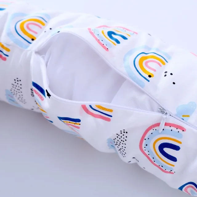 Removable and Washable INS Baby Bumper Cute Rainbow Pure Cotton Baby Crib Collision Room Decoration Children's Bed Guardrail Pad 6