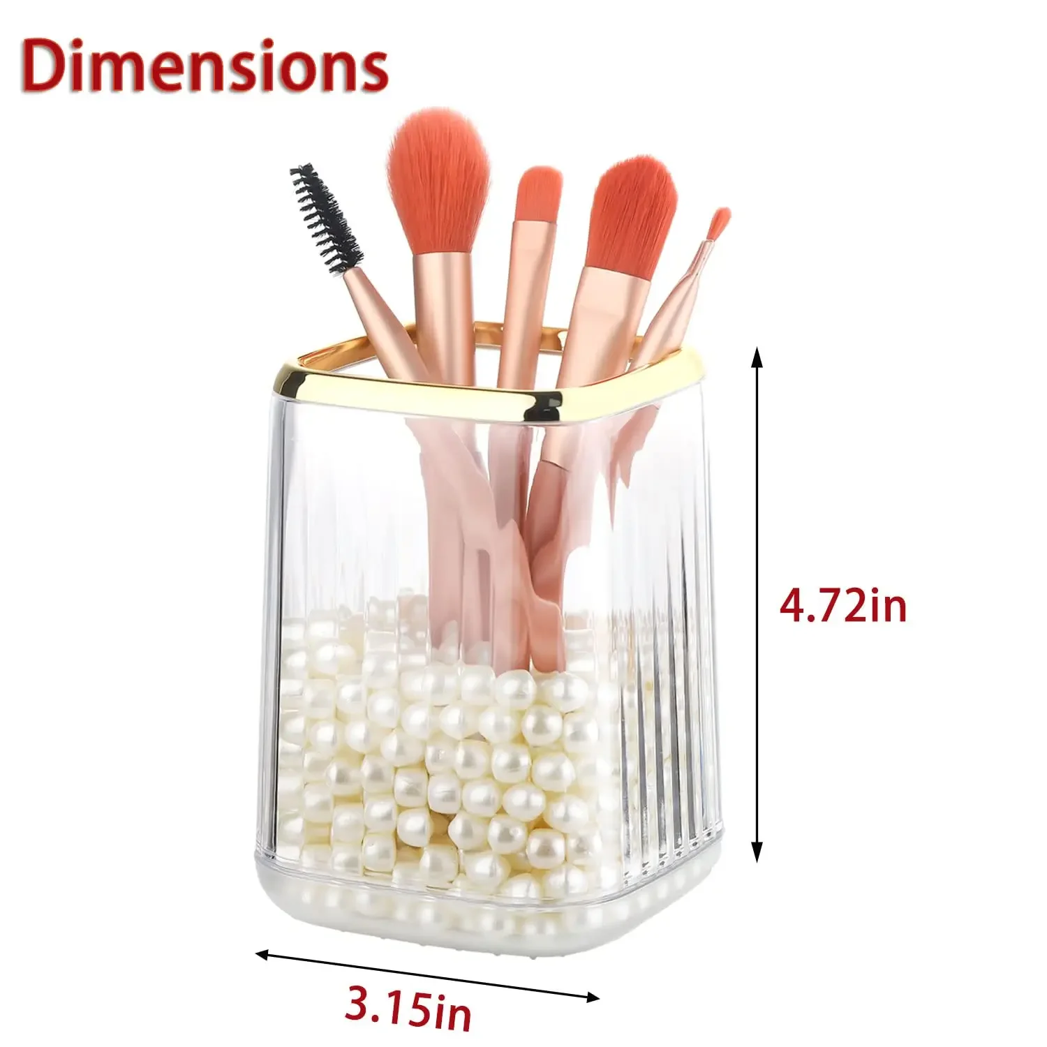 Makeup Brush Bucket Storage Tube Dressing Table Office Desktop Pen Holder Cosmetics Storage Box 2