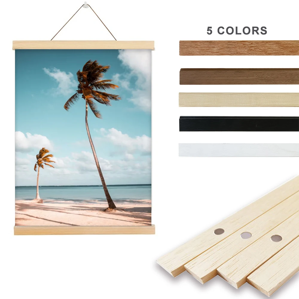 Teak Pine Magnetic Picture Frame 6