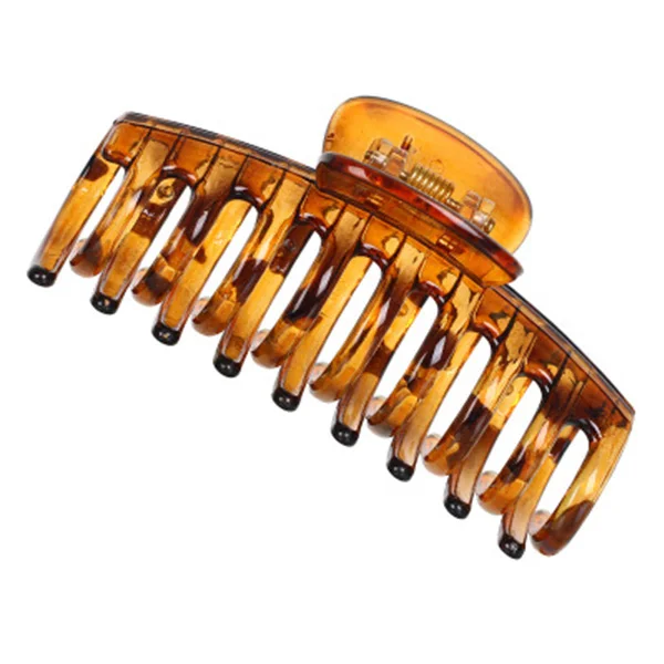 Hot Sale Solid Color Claw Clip Large Barrette Crab Hair Claws Bath Clip Ponytail Clip For Women Girls Hair Accessories Gifts brown-11cm