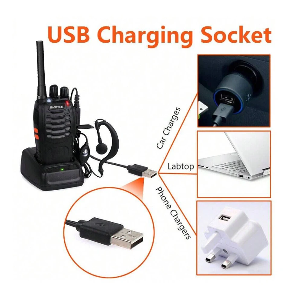 Baofeng BF-88E Pmr Handheld Intercom Communicator 16 Kanaal Lange Afstand Gesprek Walkie Talkie 5W 446Mhz Home Hotel Radio 4