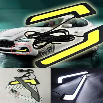 자동차 LED 주간 운전 빛 DC12V 고휘도 방수 COB DRL 주간 주행 등 신호 램프 자동차 조명