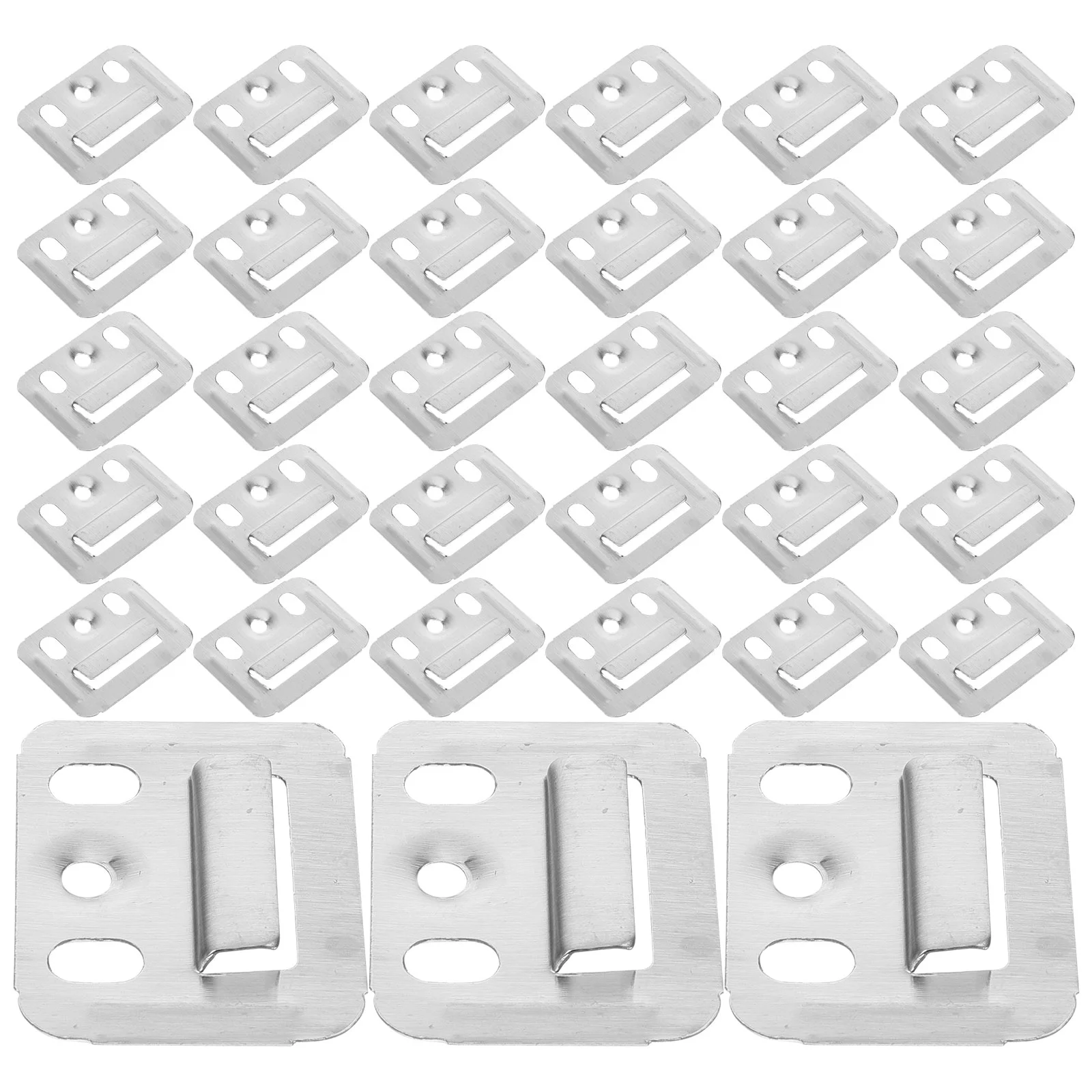 

Wall Buckle Interlocking Hanging Bracket Couch Clips Wall Panel Fixings Furniture Hanger Mounting Stainless Steel Silver Clip