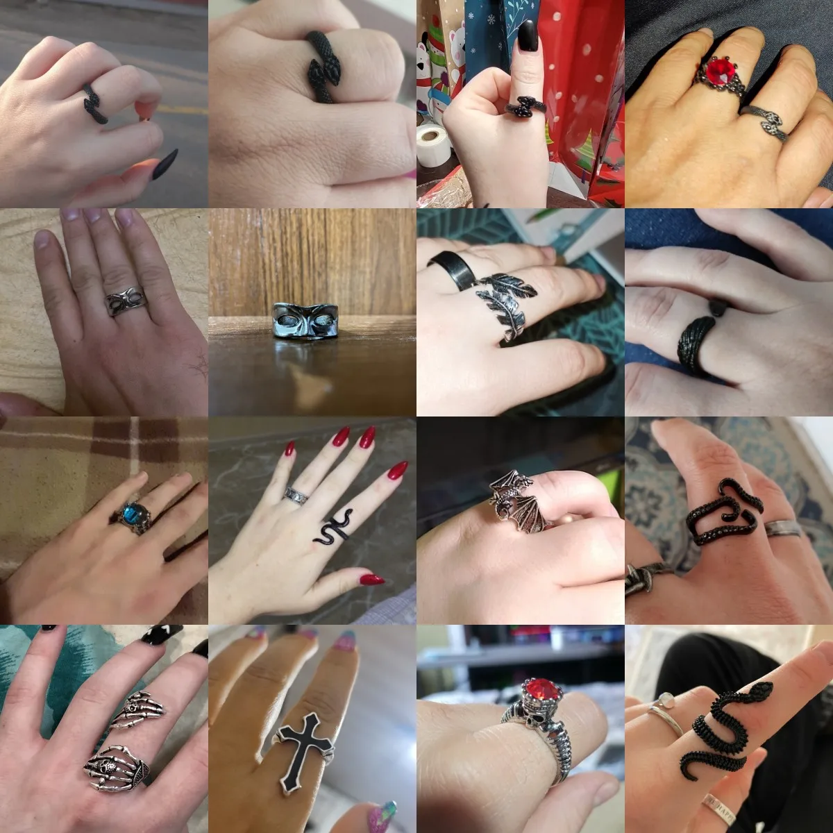 Gothic Double Head Snake Ring Opening Animal Rings Reptile Men Women Fashion Punk Boy Girl Birthday Jewelry Finger Ring Jewelry Accessories Opening Ring Badminton T Shirt