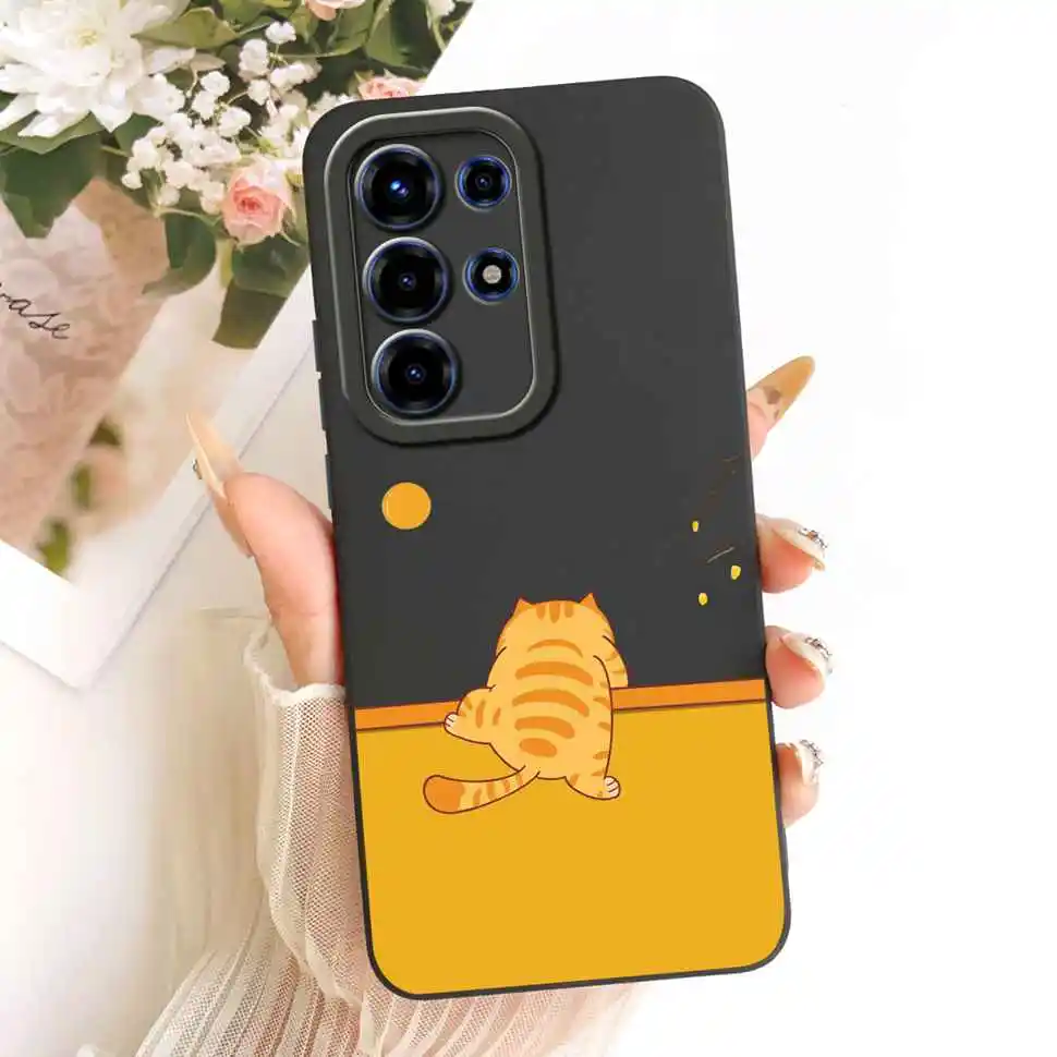 Floral Silicone Soft Shockproof Back Cover Case