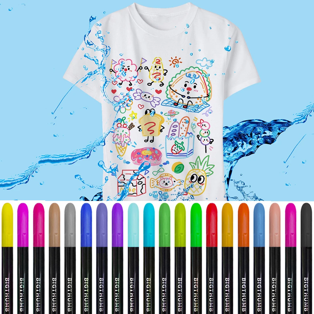 Waterproof Color Fabric Textile Marker Pen T Shirt Shoes Clothes Wood Stone DIY Art Graffiti Drawing Painting 6/8/12/20Pcs marker pen,paint pen,art pens