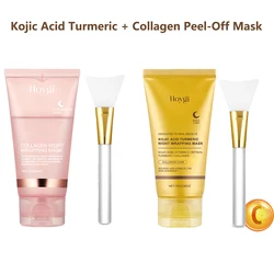 Revitalizing Collagen & Kojic Acid Turmeric Overnight Facial Mask Duo for Glowing, Nourished Skin (Type 1)