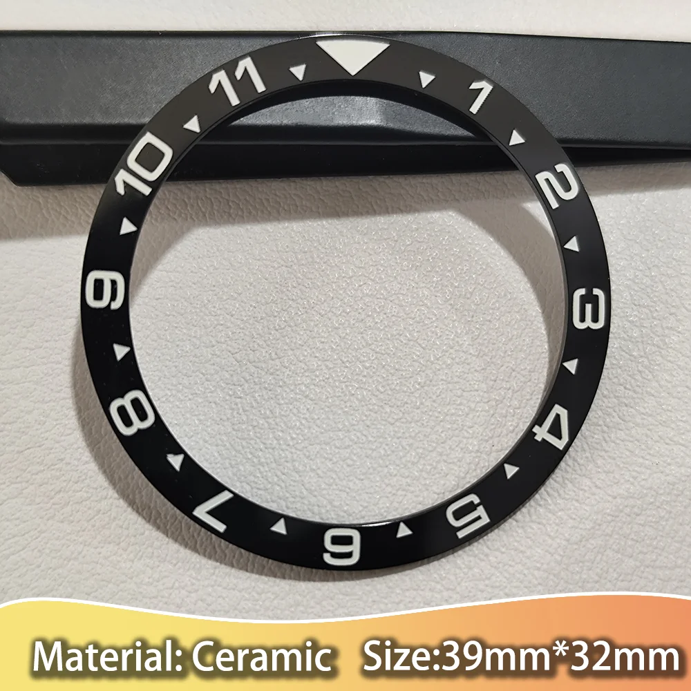 Multicolor Ceramic Bezel Ring for Men's Watch - 39mm x 32mm