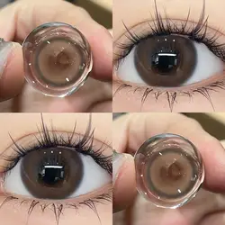 JeweLens Blue Cosmetic Contact Lenses with Black Pupil - 6 - Month Wear, 1 Pair (Brown)