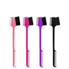 Edge Brush Comb Vendor Double Sided 3 In 1 Edge Control Brush for Baby Hair Salon Hair Comb Brushes Beauty Tools 2