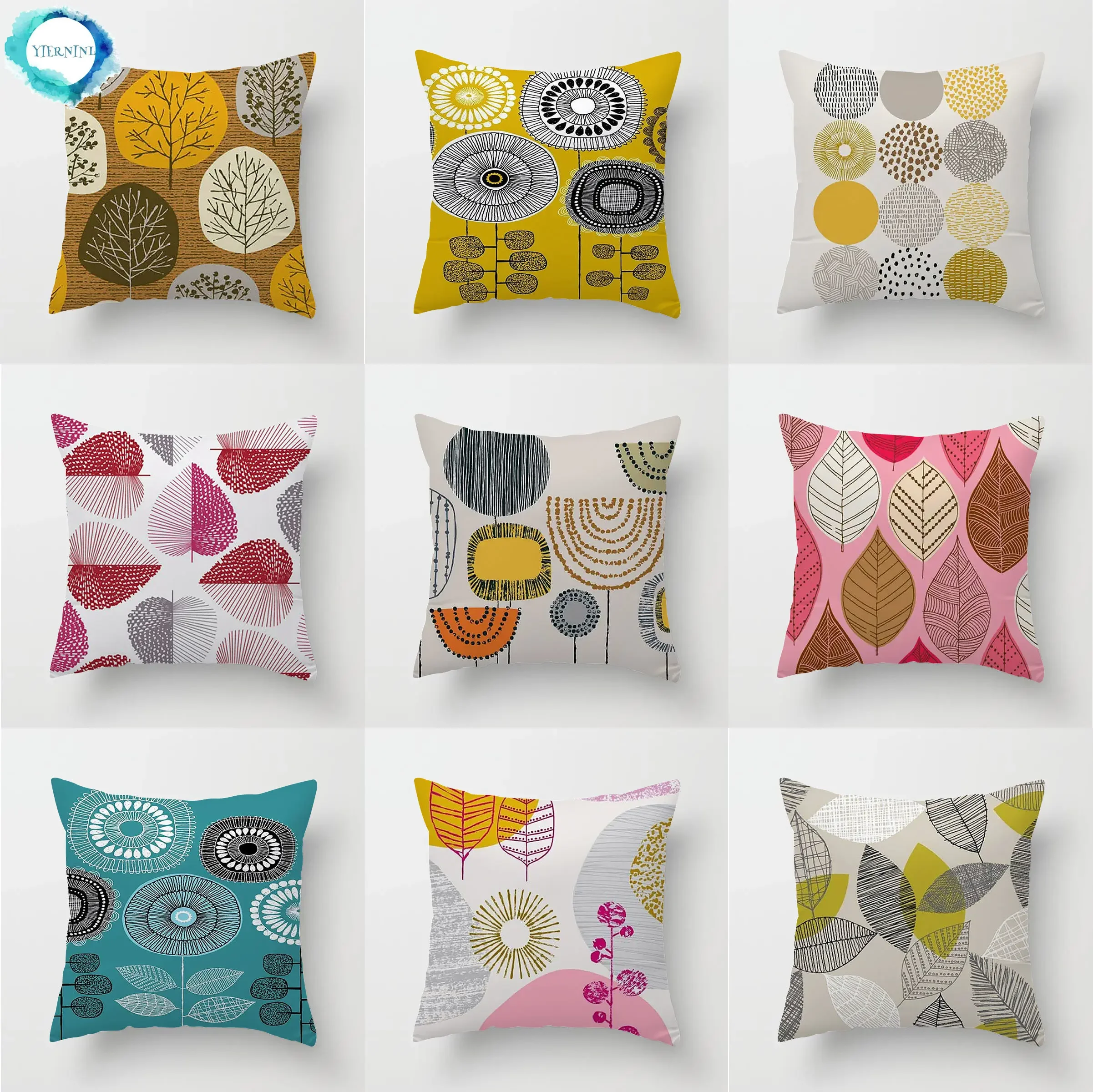 

45x45cm Bohemian Pattern Multi-color Abstract Ethnic Geometric Pattern Printed Decorative Pillowcase Living Room Sofa Pillowcase